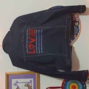 EV1 Denim Love Printed Jacket